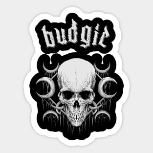 budgie the darkness Sticker